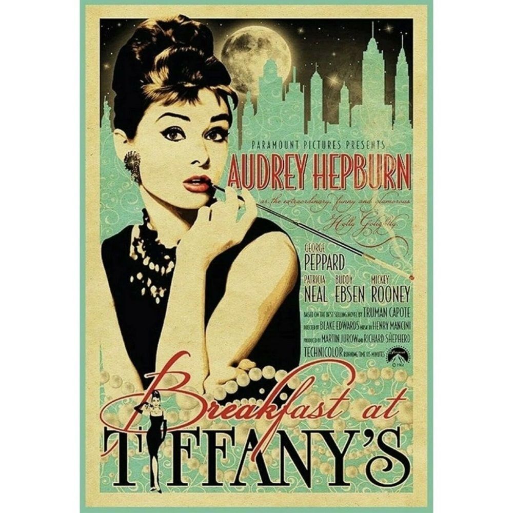 Audrey Hepburn Breakfast at Tiffany’s prints collection wall art picture print